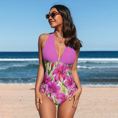 Casual Printed One Piece Swimsuit And Cover Up 2306102208