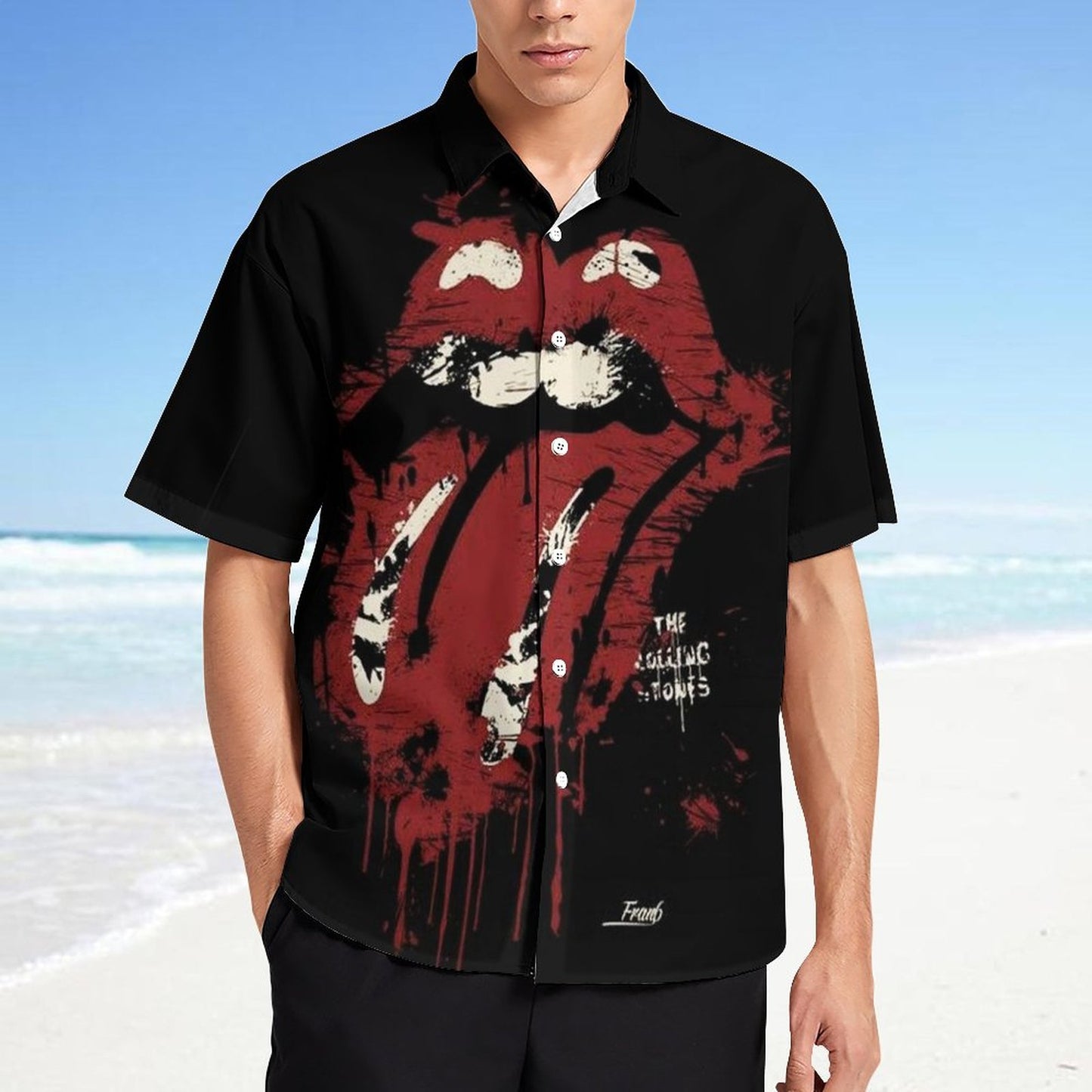 Men's Fashion Casual Printed Short Sleeve Shirts 2306101498