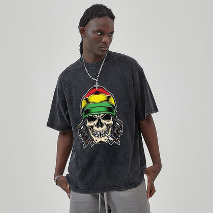 Unisex Vintage Solid Wash T-Shirts 2305104037