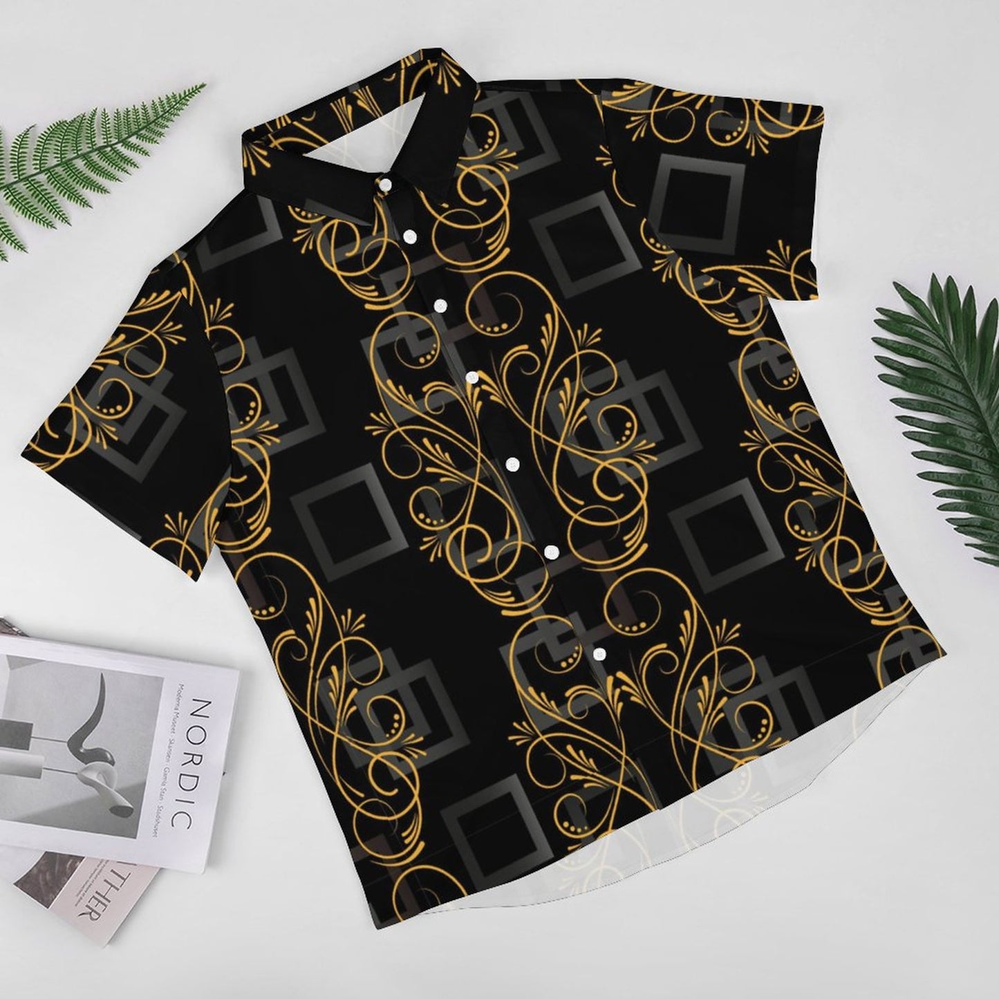 Men's Fashion Casual Printed Short Sleeve Shirts 2306101337