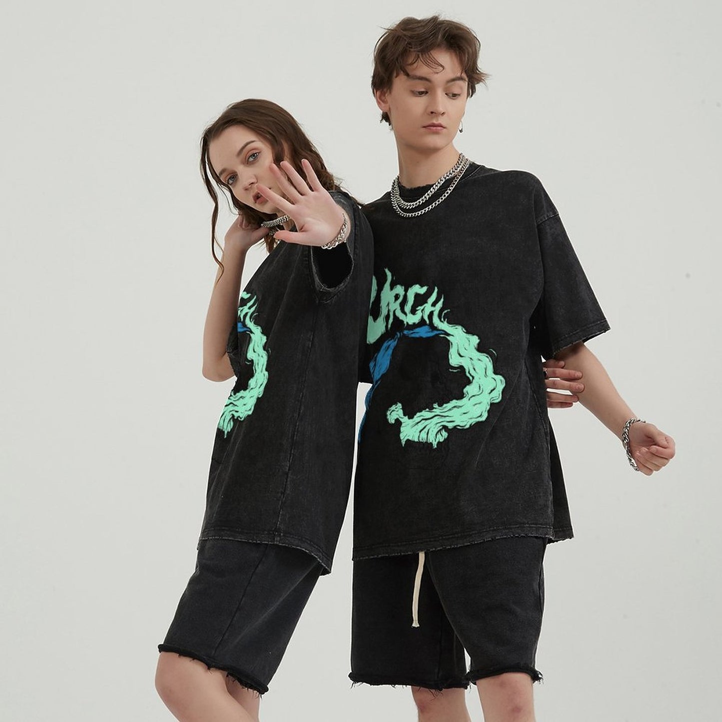 Unisex Vintage Solid Wash T-Shirts 2305101603