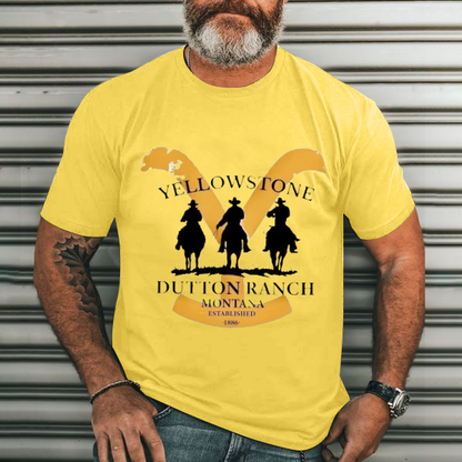 Yellowstone Men's Casual Printed T-Shirt