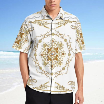 Men's Fashion Casual Printed Short Sleeve Shirts 2306101345