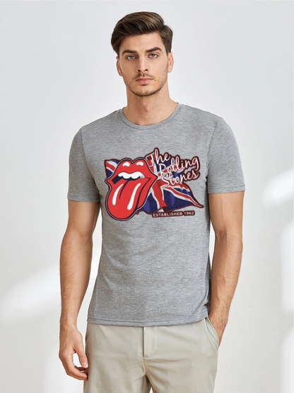 Unisex Round Neck Casual Printed Short Sleeve T-Shirt
