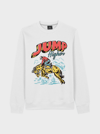 Men's Round Neck Casual Jump Printed Long Sleeve Sweatshirt