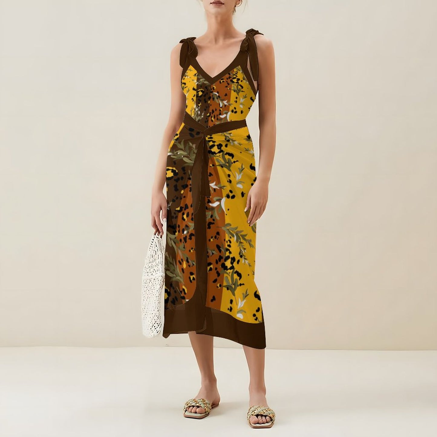 Casual Printed One-Piece Swimsuit And Cover Up 2305102835