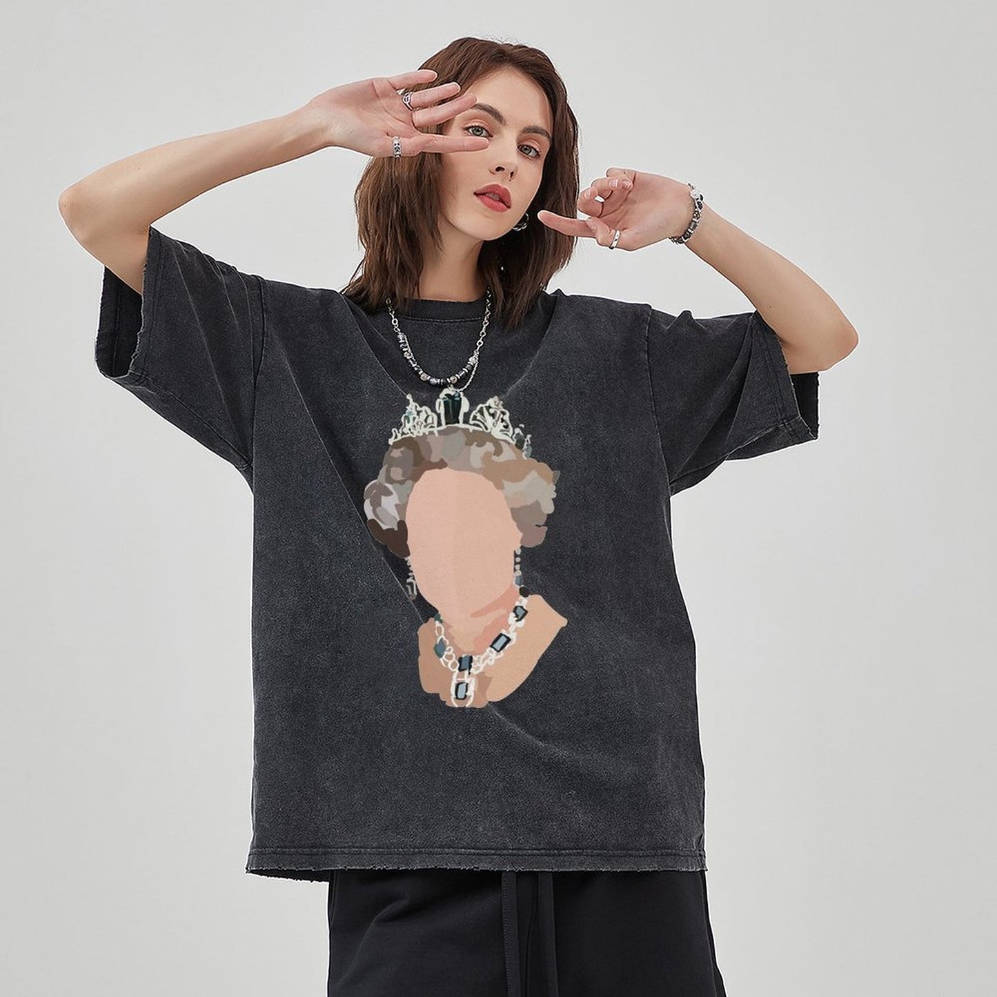 Unisex Vintage Solid Wash T-Shirts 2305103967
