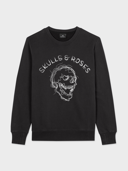 Men's Skeleton Round Neck Casual Printed Long Sleeve Sweatshirt