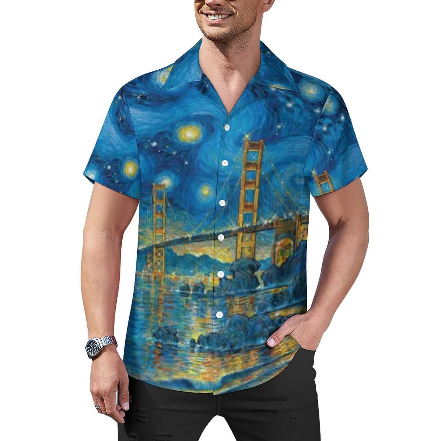 Men's Hawaiian Print Casual Shirt 2304105717