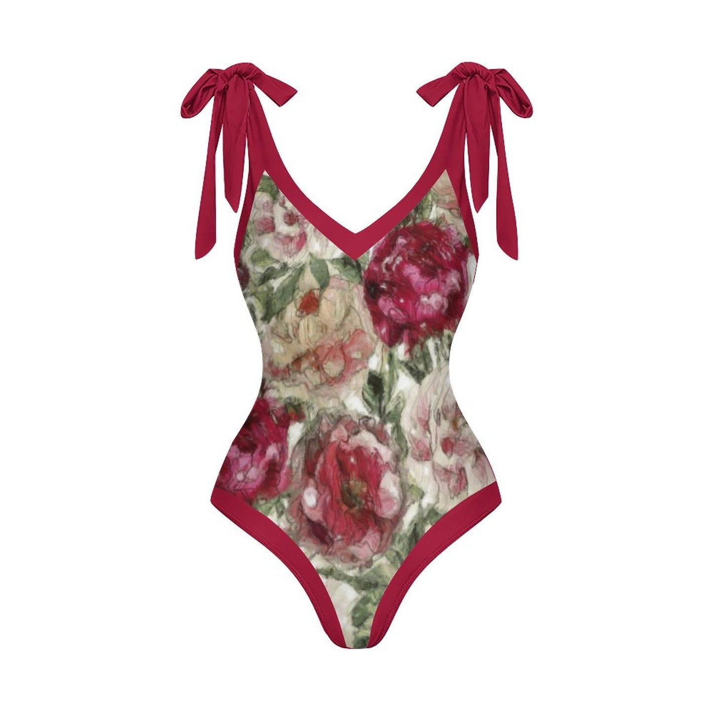 Casual Printed One-Piece Swimsuit And Cover Up 2305103913