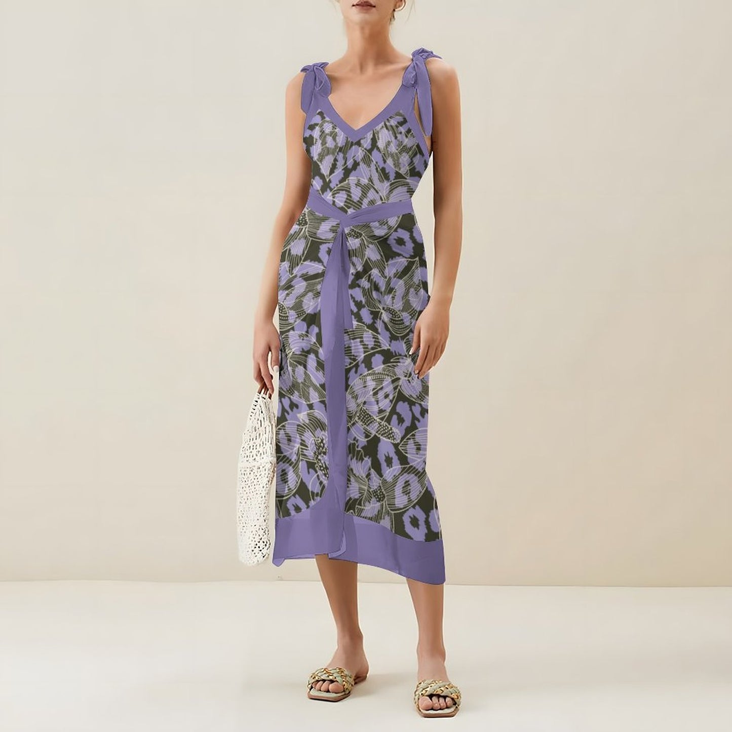 Casual Printed One-Piece Swimsuit And Cover Up 2305102871