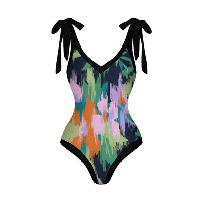 Casual Printed One-Piece Swimsuit And Cover Up 2305104146