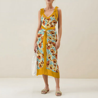 Casual Printed One-Piece Swimsuit And Cover Up 2305102395