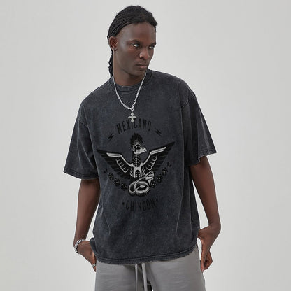 Unisex Vintage Solid Wash T-Shirts 2305102839