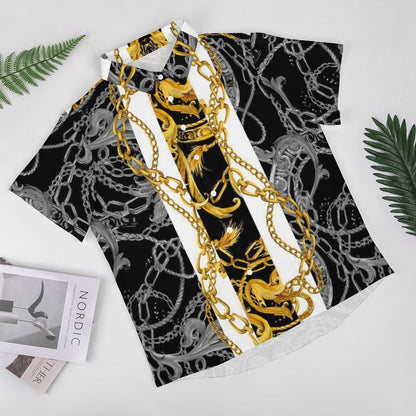 Men's Fashion Casual Printed Short Sleeve Shirts 2306101131