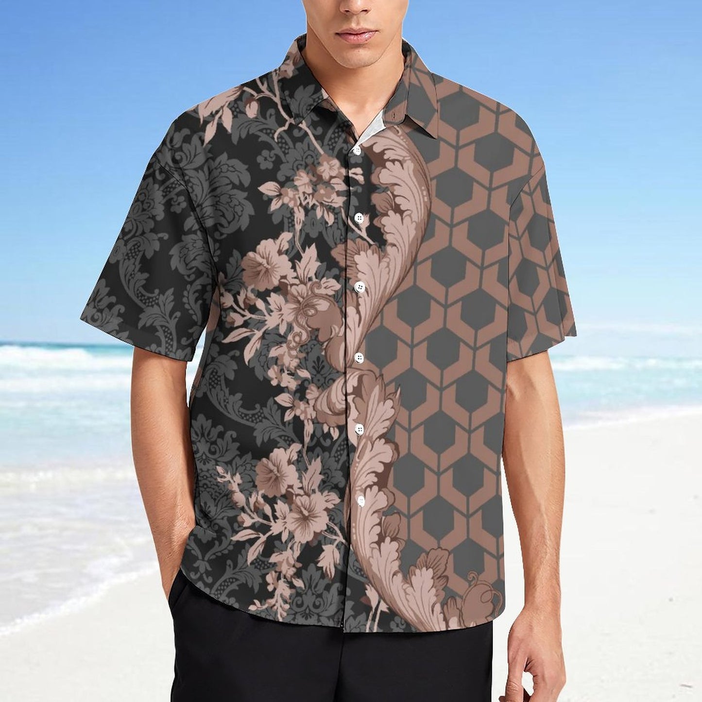 Men's Fashion Casual Printed Short Sleeve Shirts 2306101115