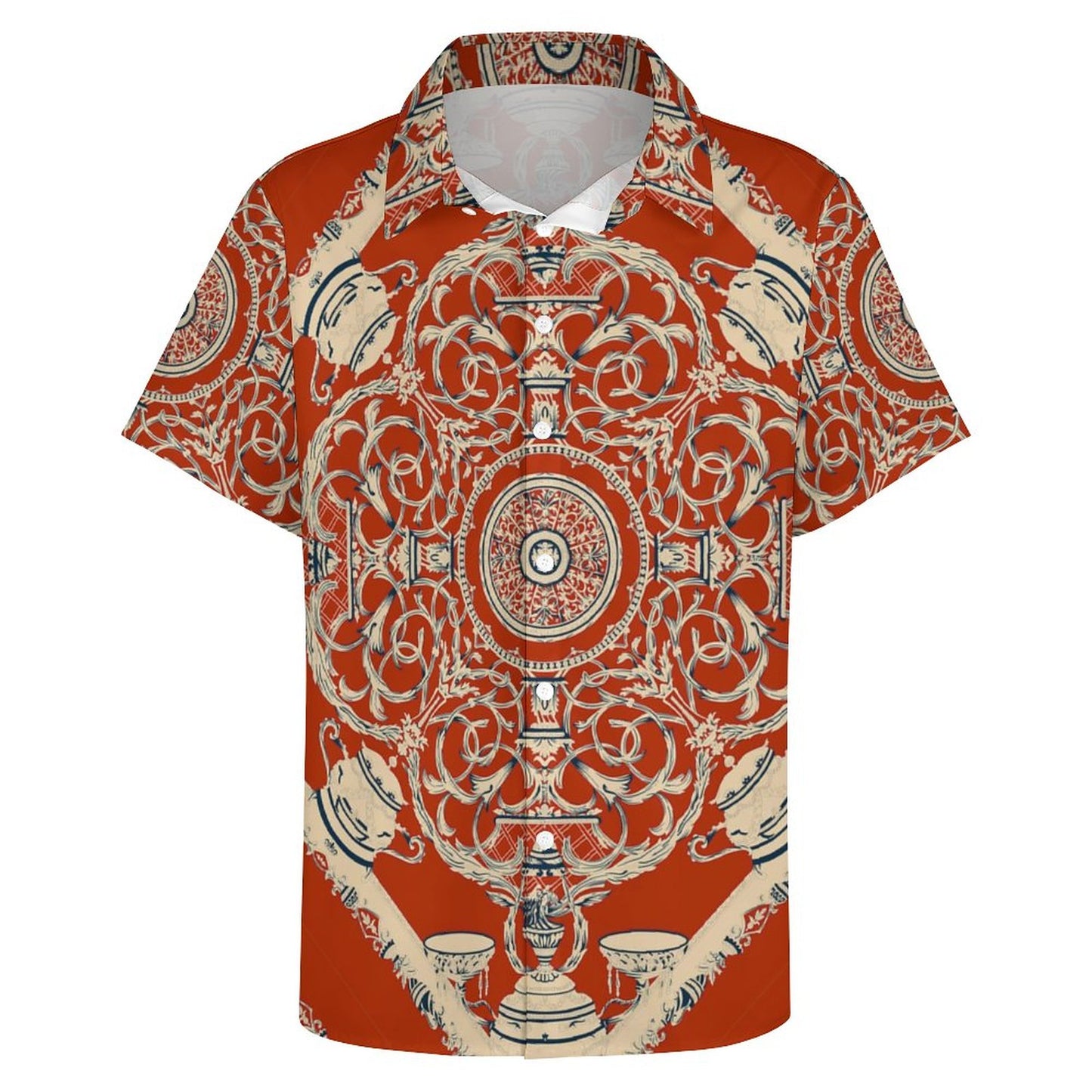 Men's Fashion Casual Printed Short Sleeve Shirts 2306101073