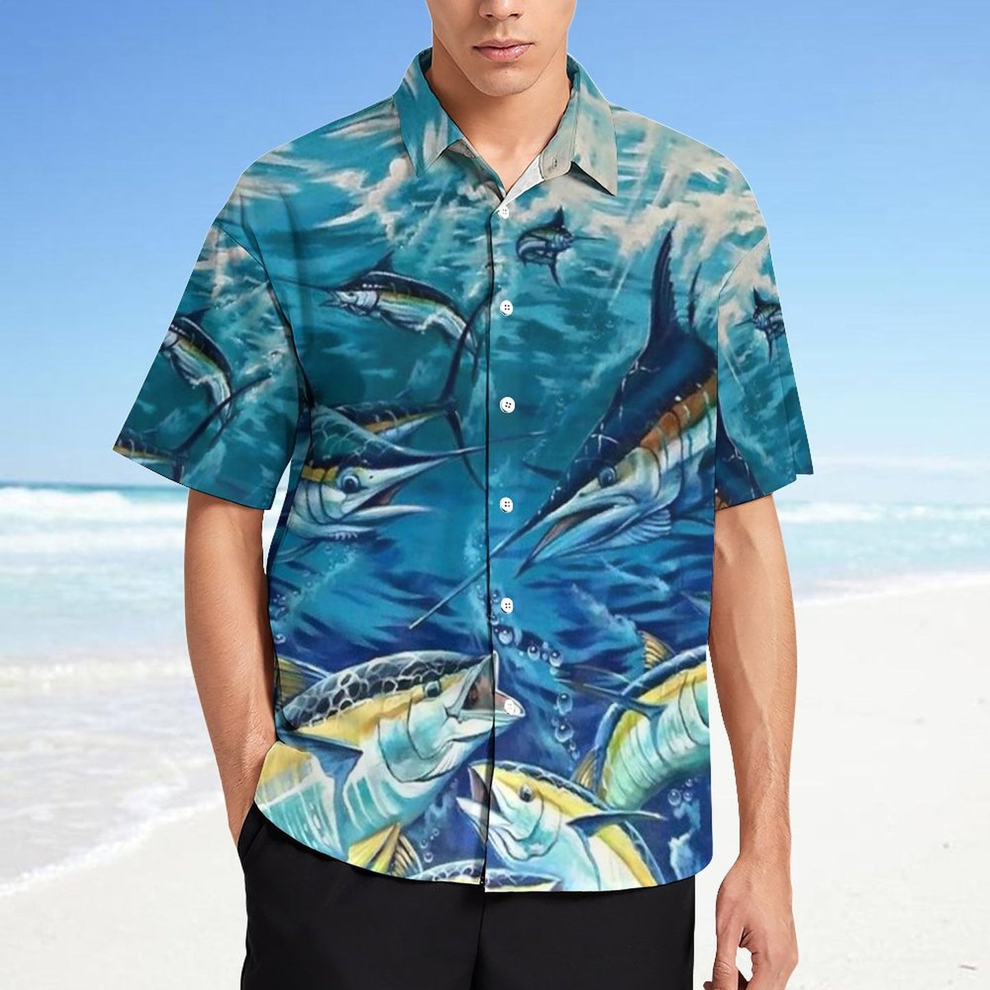 Men's Fashion Casual Printed Short Sleeve Shirts 2306101865