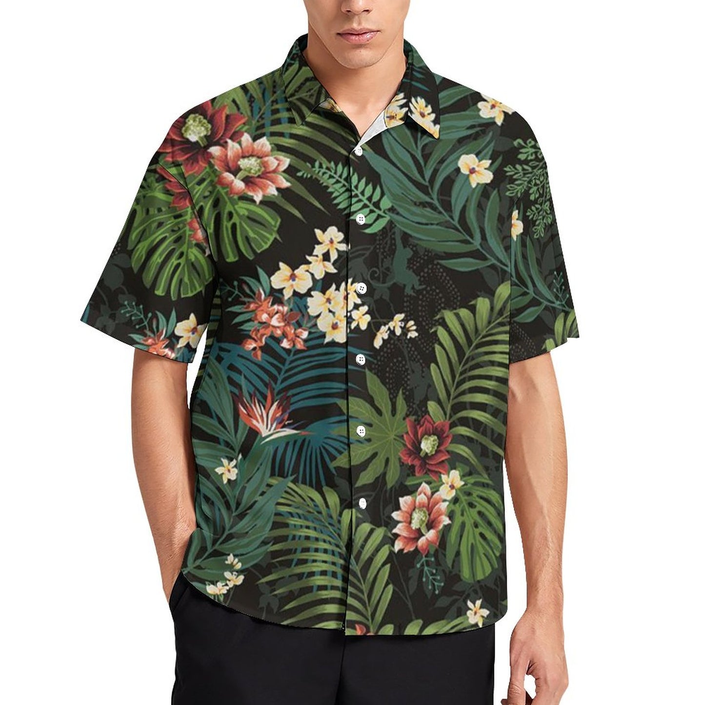 Men's Hawaiian Print Resort Shirt 2305101469