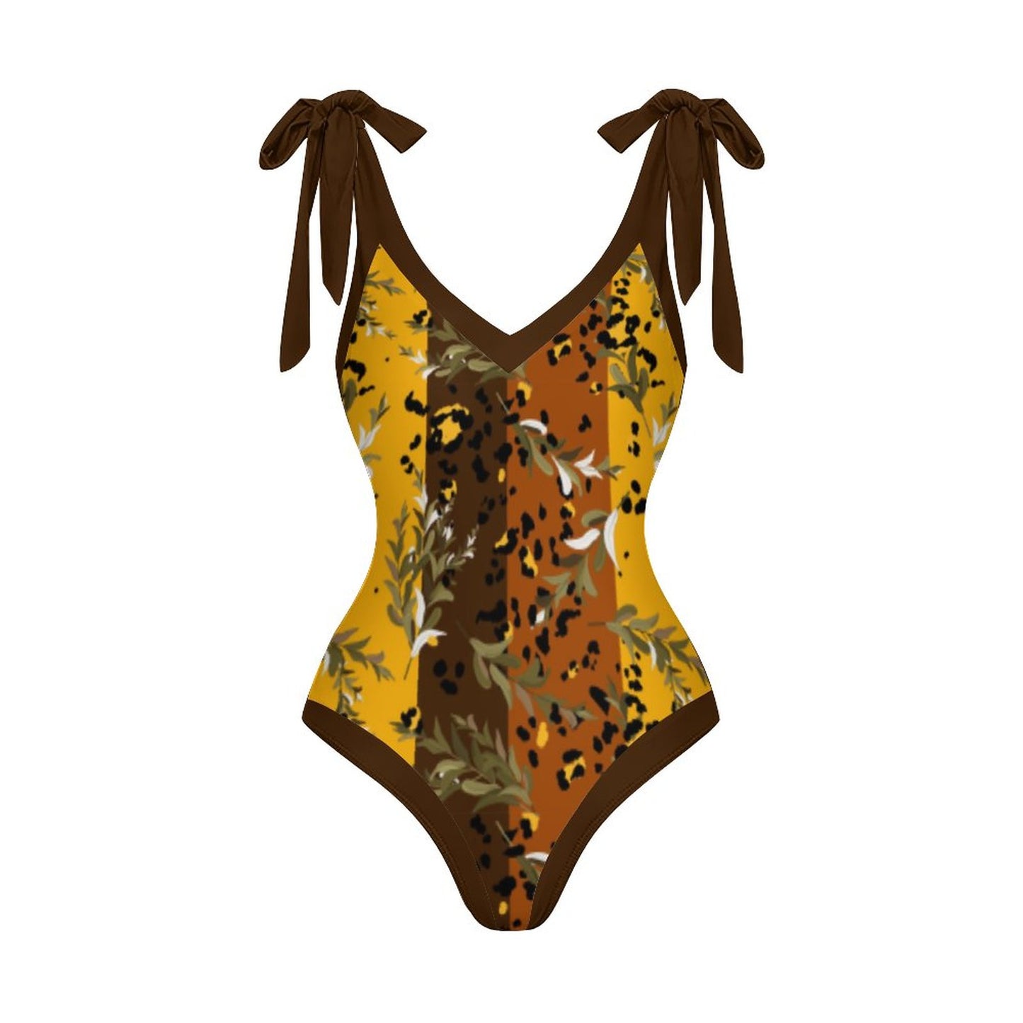Casual Printed One-Piece Swimsuit And Cover Up 2305102835