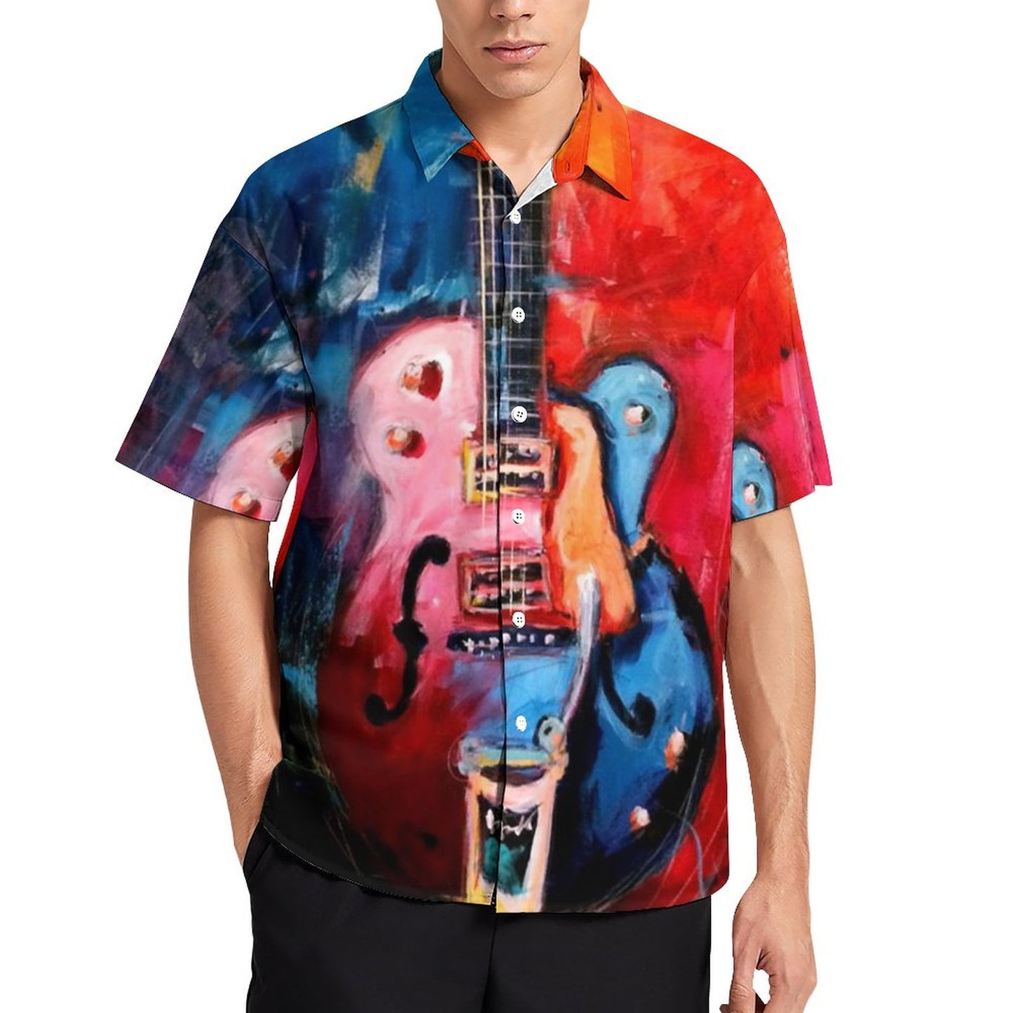 Men's Hawaiian Print Resort Shirt 2305102034