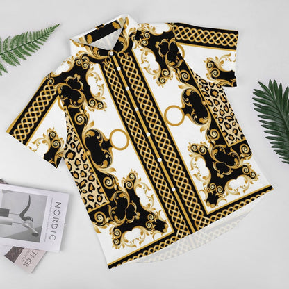 Men's Fashion Casual Printed Short Sleeve Shirts 2306100957