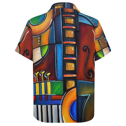 Men's Hawaiian Print Resort Shirt 2305102023