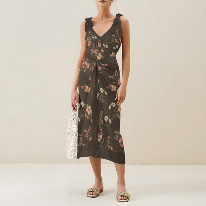 Casual Printed One-Piece Swimsuit And Cover Up 2305102491