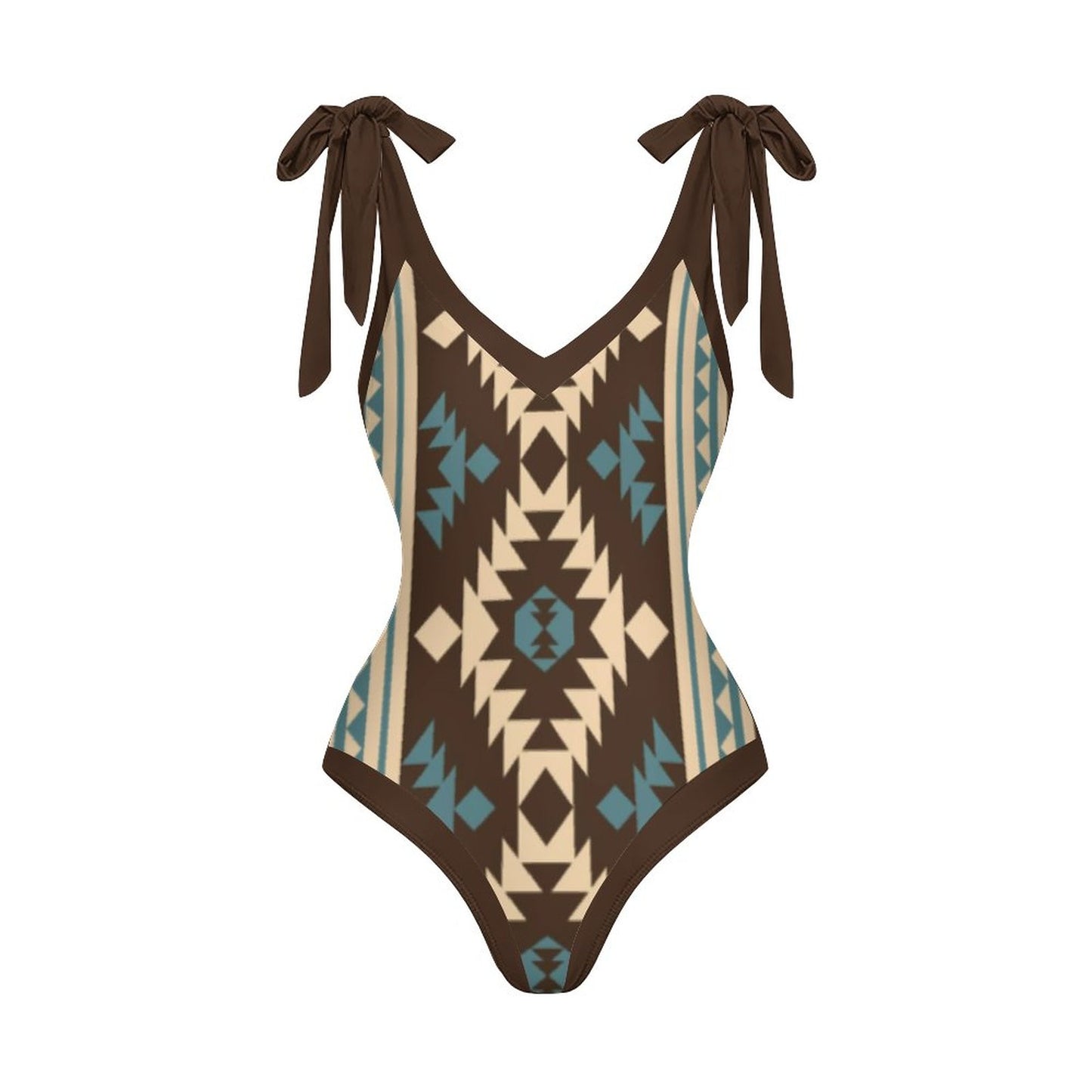 Casual Printed One-Piece Swimsuit And Cover Up 2305102760