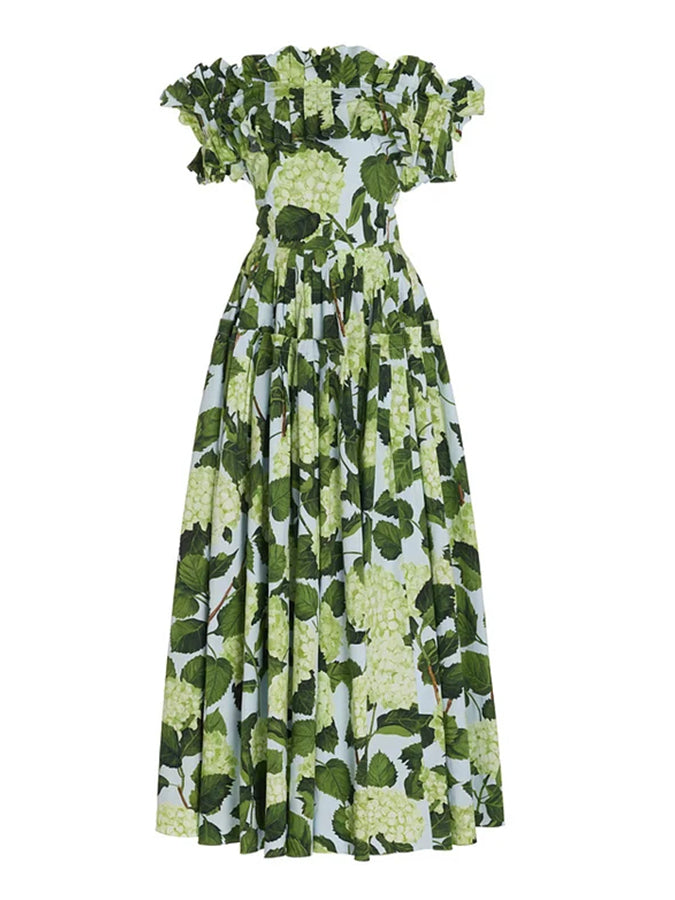 Floral Print One Piece Swimsuit and Skirt