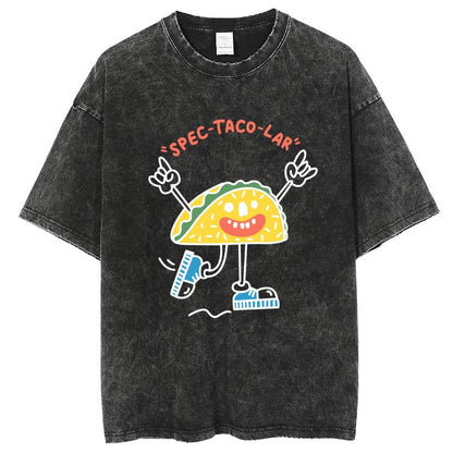Unisex Vintage Solid Wash T-Shirts 2305103534