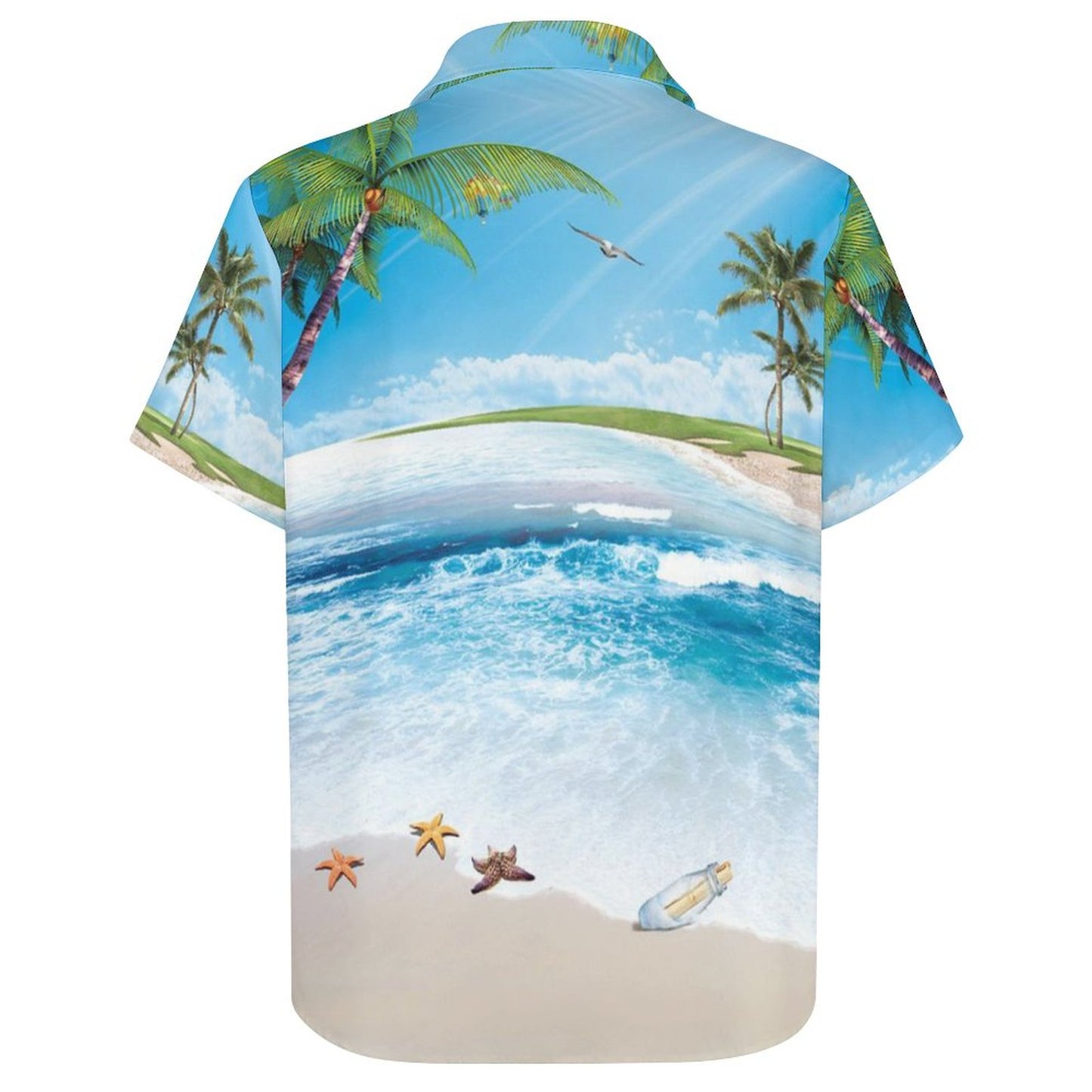 Men's Hawaiian Print Resort Shirt 2305101559