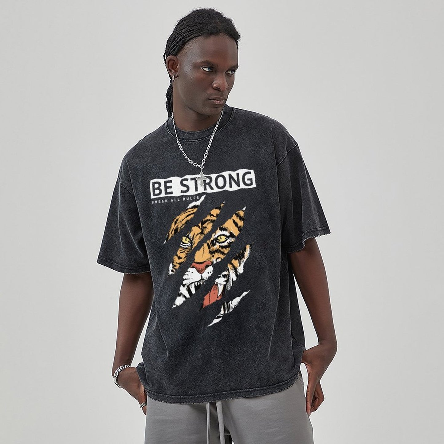 Unisex Vintage Solid Wash T-Shirts 2305102631