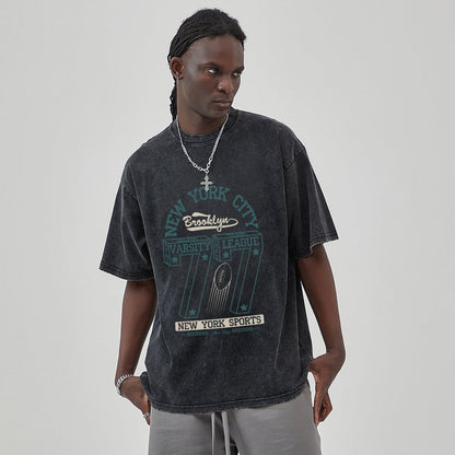 Unisex Vintage Solid Wash T-Shirts 2305101592