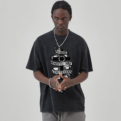 Unisex Vintage Solid Wash T-Shirts 2305103943
