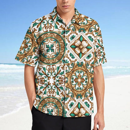Men's Fashion Casual Printed Short Sleeve Shirts 2306101056