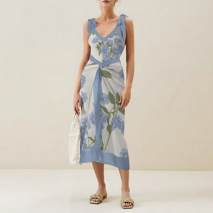 Casual Printed One-Piece Swimsuit And Cover Up 2305102454