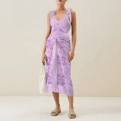 Casual Printed One-Piece Swimsuit And Cover Up 2305102490
