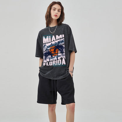 Unisex Vintage Solid Wash T-Shirts 2305101924