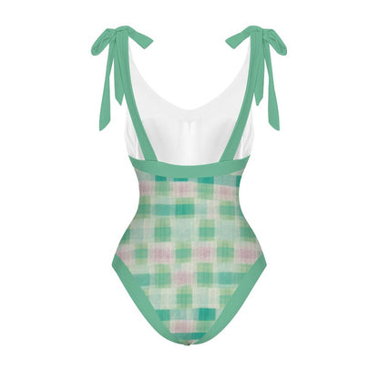 Casual Printed One-Piece Swimsuit And Cover Up 2305102679