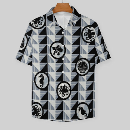 Men's Fashion Casual Printed Short Sleeve Shirts 2305107166