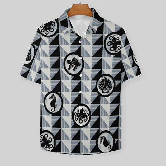 Men's Fashion Casual Printed Short Sleeve Shirts 2305107166