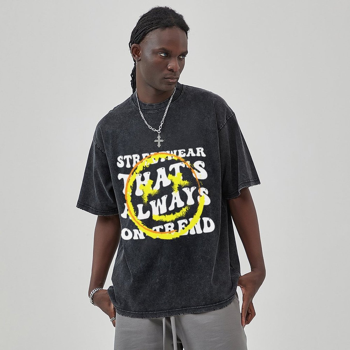 Unisex Vintage Solid Wash T-Shirts 2305101925