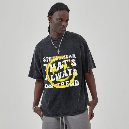 Unisex Vintage Solid Wash T-Shirts 2305101925