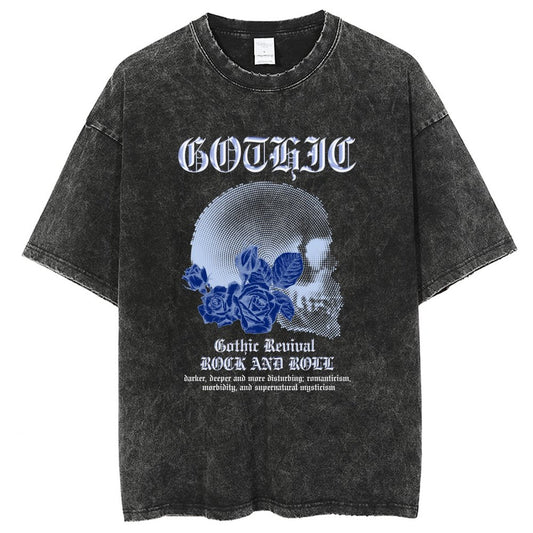 Unisex Vintage Solid Wash T-Shirts 2305102837