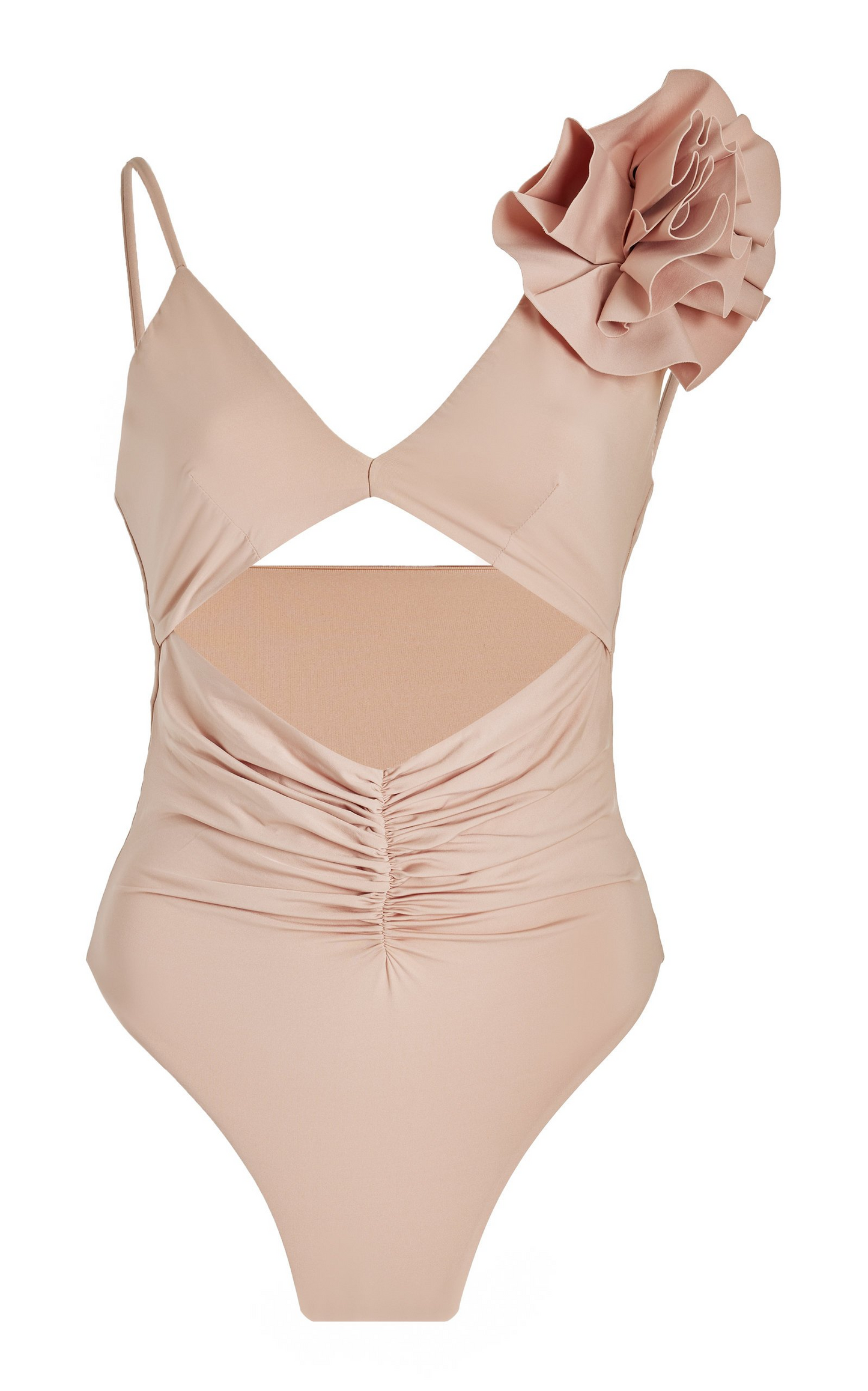 3D Floral Fashion Solid Color One Piece Swimsuit