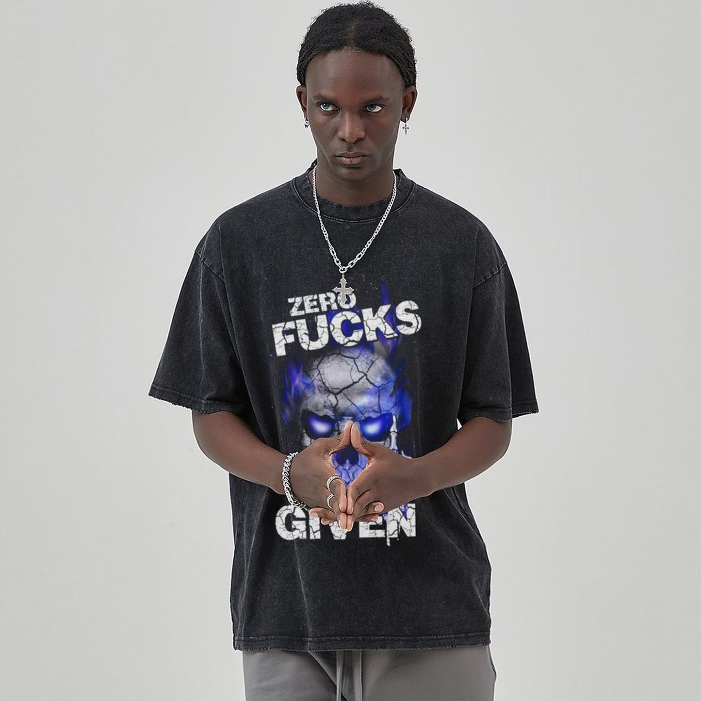 Unisex Vintage Solid Wash T-Shirts 2305104086