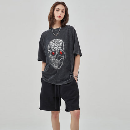 Unisex Vintage Solid Wash T-Shirts 2305104073