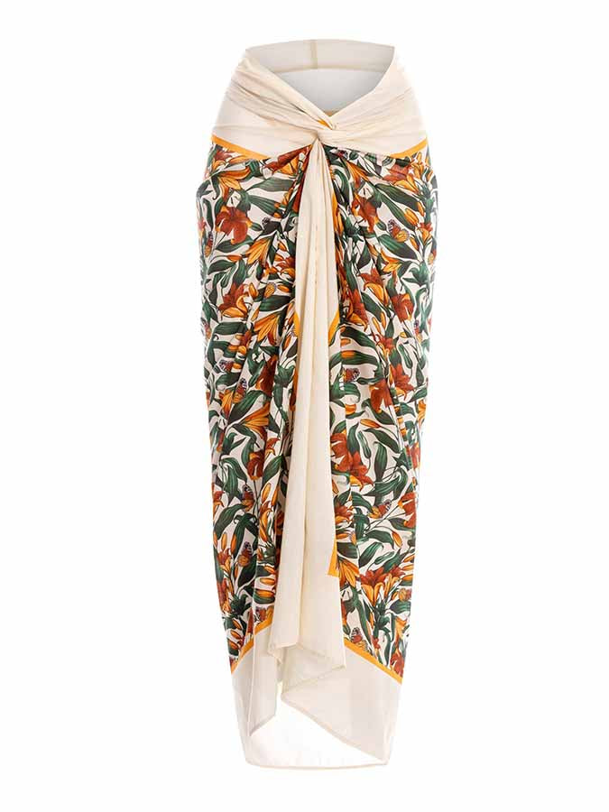 Vintage Floral Print Bikini and Cover Up