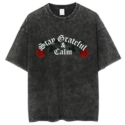Unisex Vintage Solid Wash T-Shirts 2305102859
